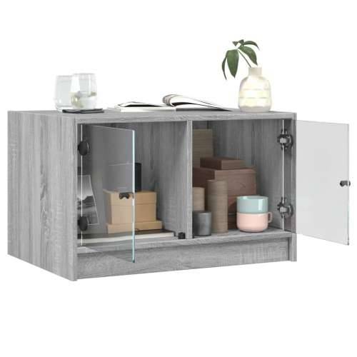 Stolić za kavu sa staklenim vratima boja hrasta 68x50x42 cm - Sivi hrast sonoma 1 Cijena