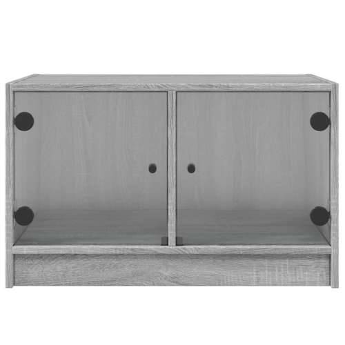 Stolić za kavu sa staklenim vratima boja hrasta 68x50x42 cm - Sivi hrast sonoma 1 Cijena