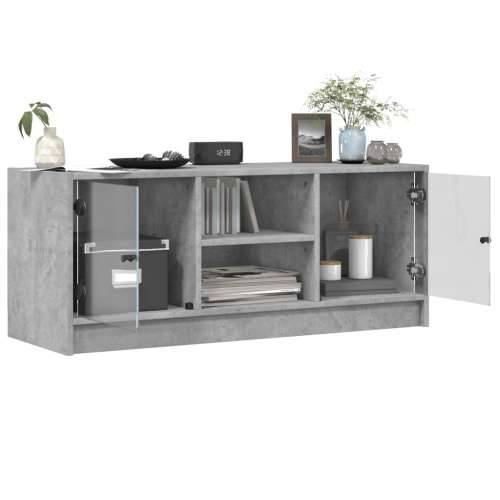 TV ormarić sa staklenim vratima boja betona 102x37x42 cm - Beton siva 1 Cijena
