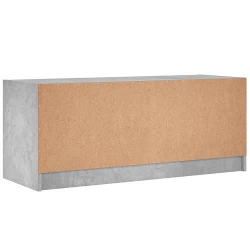 TV ormarić sa staklenim vratima boja betona 102x37x42 cm - Beton siva 1 Cijena