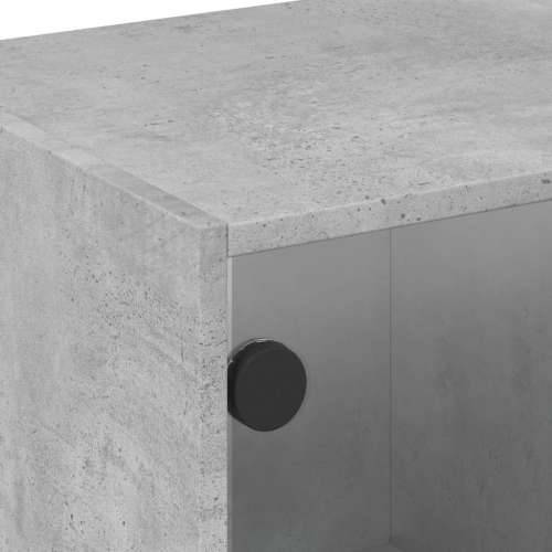 TV ormarić sa staklenim vratima boja betona 102x37x42 cm - Beton siva 1 Cijena