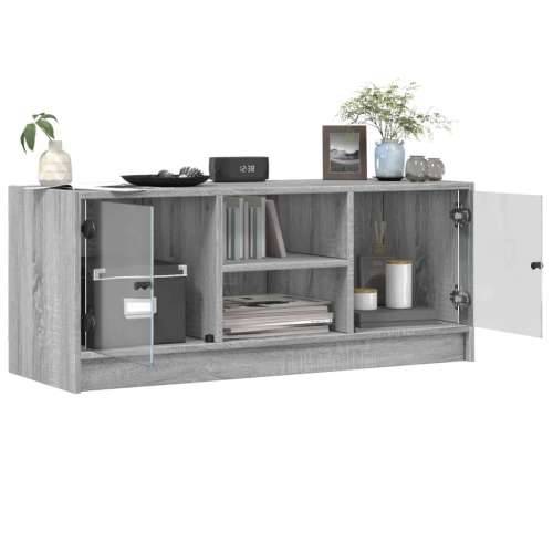 TV ormarić sa staklenim vratima siva boja hrasta 102x37x42 cm - Sivi hrast sonoma 1 Cijena