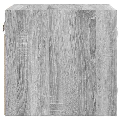 Noćni ormarić sa staklenim vratima boja hrasta 35 x 37 x 35 cm - Sivi hrast sonoma 1 Cijena