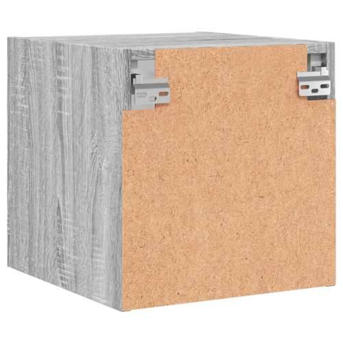Noćni ormarić sa staklenim vratima boja hrasta 35 x 37 x 35 cm - Sivi hrast sonoma 1 Cijena