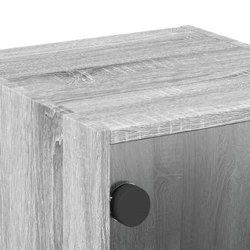 Noćni ormarić sa staklenim vratima boja hrasta 35 x 37 x 35 cm - Sivi hrast sonoma 1 Cijena