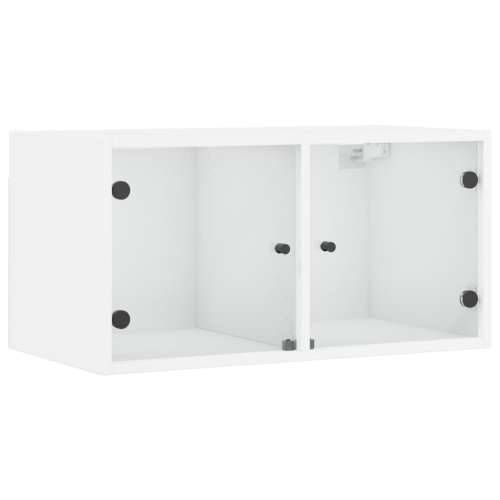 Zidni ormarići sa staklenim vratima 2 kom bijeli 68,5x37x35 cm - Bijela 2 Cijena