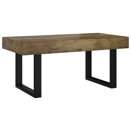 Stolić za kavu tamnosmeđi i crni 90x45x40 cm MDF i željezo - Tamno smeđa 1 Cijena