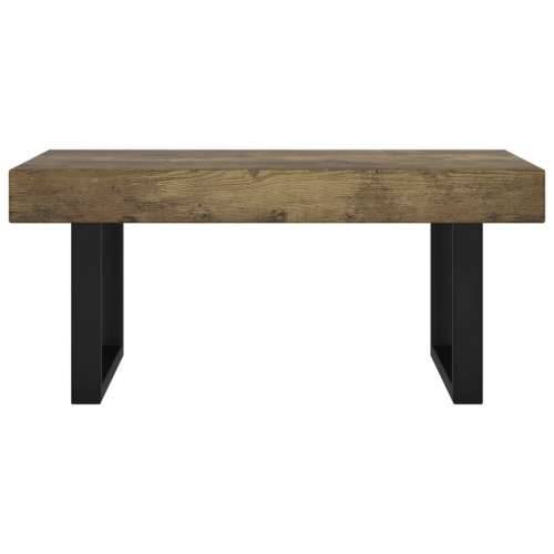 Stolić za kavu tamnosmeđi i crni 90x45x40 cm MDF i željezo - Tamno smeđa 1 Cijena
