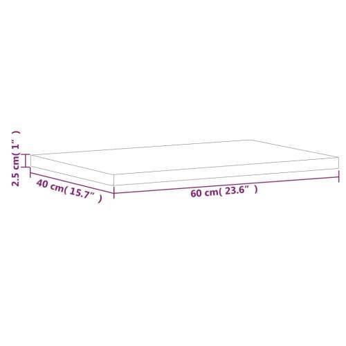 Kupaonska radna ploča 60x40x2,5 cm masivna bukovina - Prirodna 60 x 40 x 2.5 cm Cijena