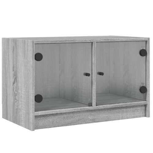 TV ormarić sa staklenim vratima siva boja hrasta 68x37x42 cm - Sivi hrast sonoma 1 Cijena