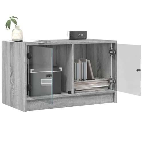 TV ormarić sa staklenim vratima siva boja hrasta 68x37x42 cm - Sivi hrast sonoma 1 Cijena