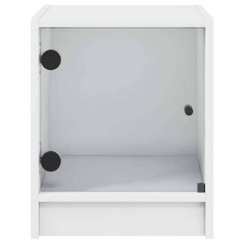 Noćni ormarići sa staklenim vratima 2 kom bijeli 35x37x42 cm - Bijela 2 Cijena