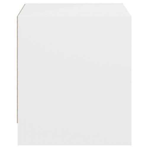 Noćni ormarići sa staklenim vratima 2 kom bijeli 35x37x42 cm - Bijela 2 Cijena