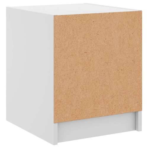 Noćni ormarići sa staklenim vratima 2 kom bijeli 35x37x42 cm - Bijela 2 Cijena