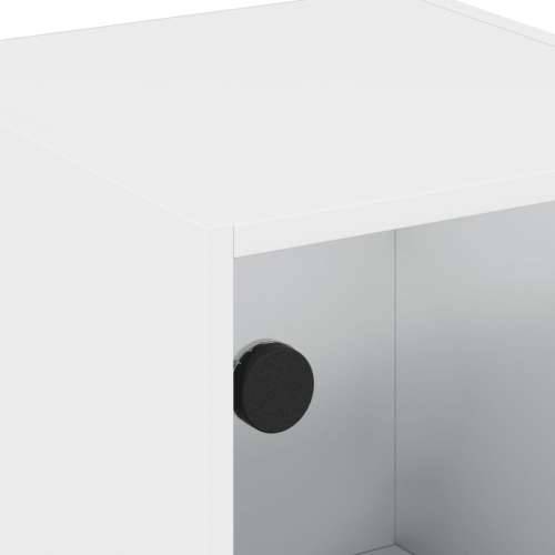 Noćni ormarići sa staklenim vratima 2 kom bijeli 35x37x42 cm - Bijela 2 Cijena