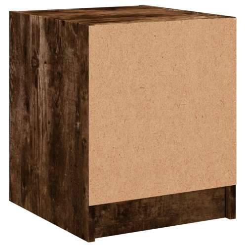 Noćni ormarići staklena vrata 2 kom boja hrasta 35 x 37 x 42 cm Dimljeni hrast 2 Cijena