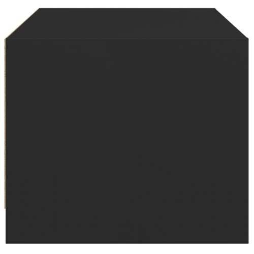 Stolić za kavu sa staklenim vratima crni 68x50x42 cm - Crna 1 Cijena