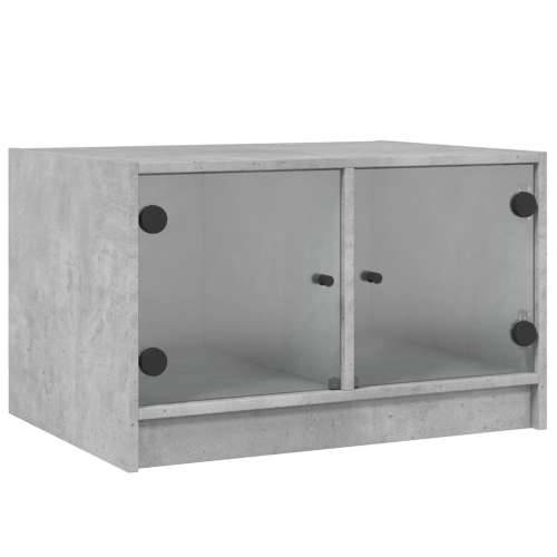 Stolić za kavu sa staklenim vratima boja betona 68x50x42 cm - Beton siva 1 Cijena