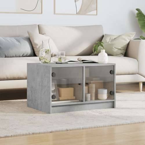 Stolić za kavu sa staklenim vratima boja betona 68x50x42 cm - Beton siva 1 Cijena