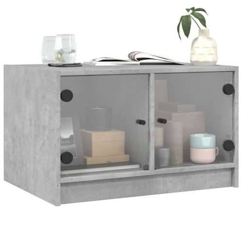 Stolić za kavu sa staklenim vratima boja betona 68x50x42 cm - Beton siva 1 Cijena