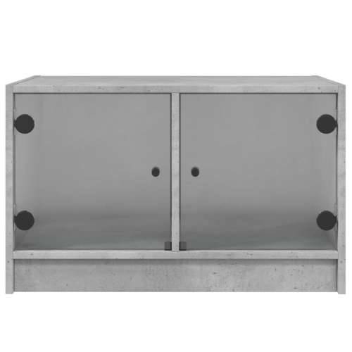 Stolić za kavu sa staklenim vratima boja betona 68x50x42 cm - Beton siva 1 Cijena