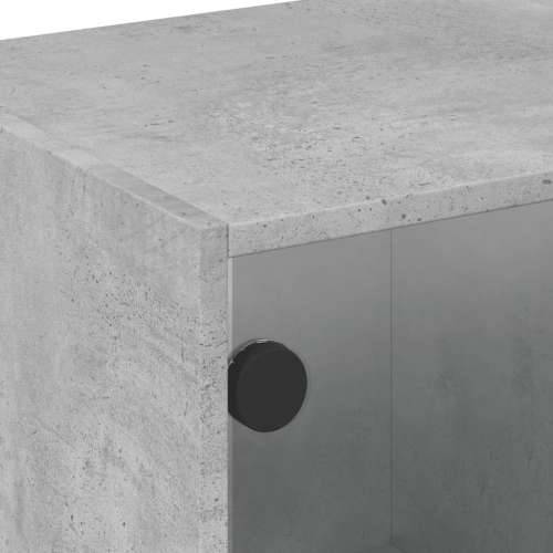 Stolić za kavu sa staklenim vratima boja betona 68x50x42 cm - Beton siva 1 Cijena