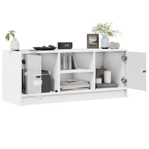 TV ormarić sa staklenim vratima bijeli 102x37x42 cm - Bijela 1 Cijena