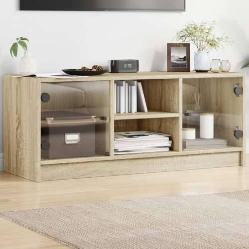 TV ormarić sa staklenim vratima boja hrasta sonome 102x37x42 cm - sonoma hrast 1 Cijena