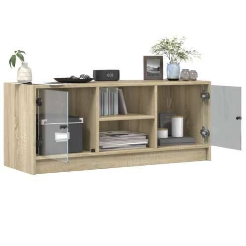 TV ormarić sa staklenim vratima boja hrasta sonome 102x37x42 cm - sonoma hrast 1 Cijena