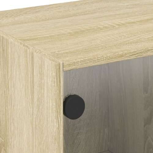 TV ormarić sa staklenim vratima boja hrasta sonome 102x37x42 cm - sonoma hrast 1 Cijena