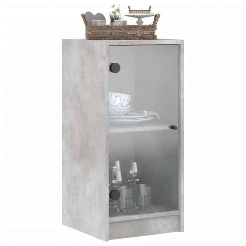 Bočni ormarić sa staklenim vratima boja betona 35x37x75,5 cm - Beton siva 1 Cijena
