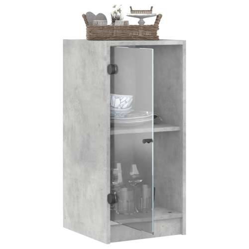 Bočni ormarić sa staklenim vratima boja betona 35x37x75,5 cm - Beton siva 1 Cijena