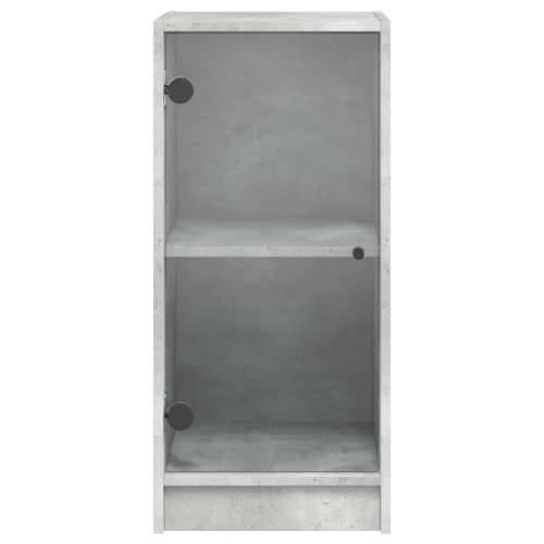 Bočni ormarić sa staklenim vratima boja betona 35x37x75,5 cm - Beton siva 1 Cijena