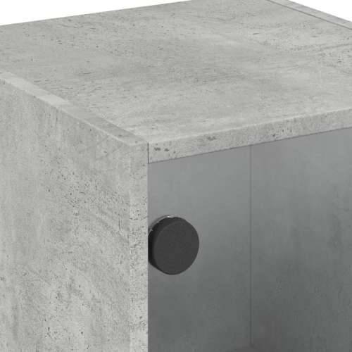 Bočni ormarić sa staklenim vratima boja betona 35x37x75,5 cm - Beton siva 1 Cijena