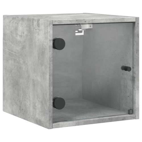 Noćni ormarić sa staklenim vratima boja betona 35 x 37 x 35 cm - Beton siva 1 Cijena