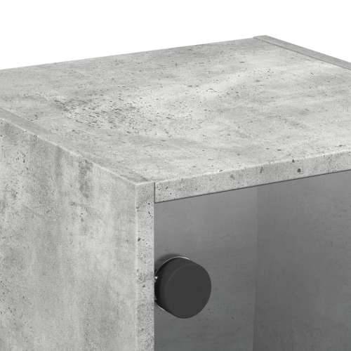 Noćni ormarić sa staklenim vratima boja betona 35 x 37 x 35 cm - Beton siva 1 Cijena