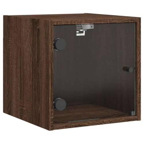 Noćni ormarići staklena vrata 2 kom boja hrasta 35x37x35 cm Smeđi hrast 2 Cijena