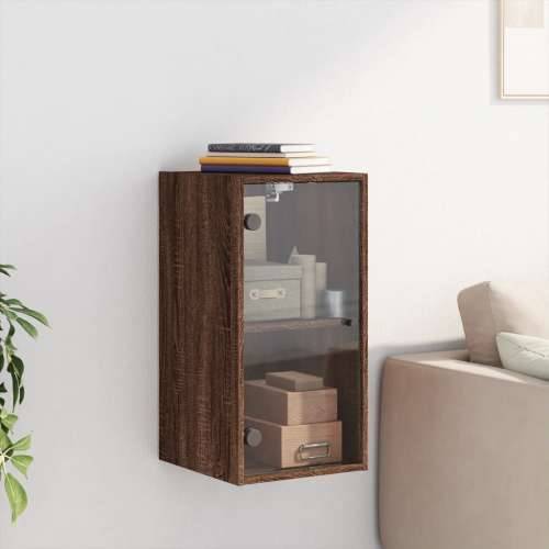 Zidni ormarić sa staklenim vratima boja hrasta 35x37x68,5 cm - Smeđi hrast 1 Cijena
