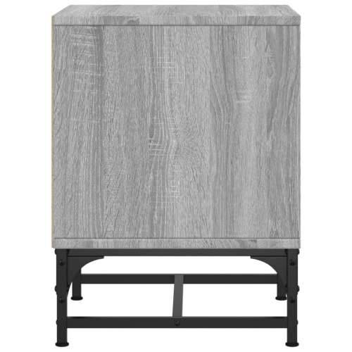 Noćni ormarić sa staklenim vratima boja hrasta 35 x 37 x 50 cm - Sivi hrast sonoma 1 Cijena