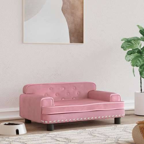 Krevet za pse ružičasti 70 x 45 x 30 cm baršunasti Cijena