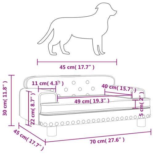 Krevet za pse ružičasti 70 x 45 x 30 cm baršunasti Cijena