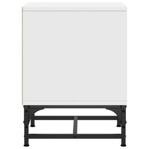 Noćni ormarići sa staklenim vratima 2 kom bijeli 35x37x50 cm - Bijela 2 Cijena