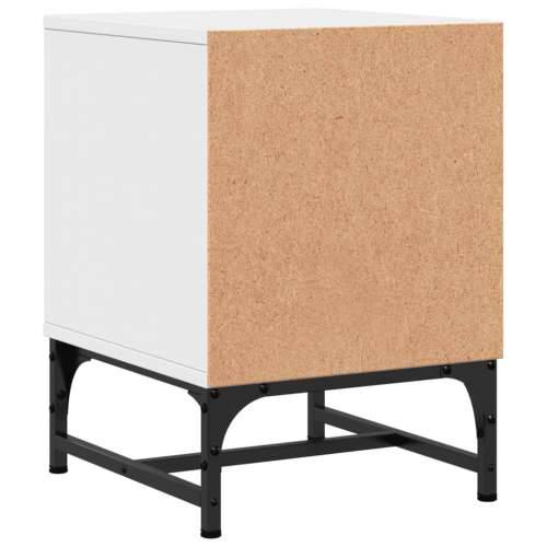 Noćni ormarići sa staklenim vratima 2 kom bijeli 35x37x50 cm - Bijela 2 Cijena