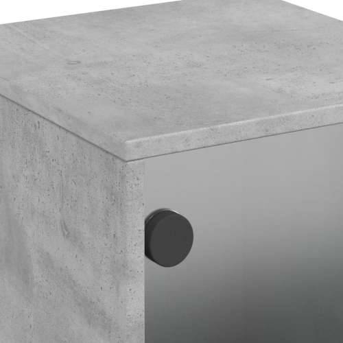 Noćni ormarić sa staklenim vratima boja betona 35 x 37 x 50 cm - Beton siva 1 Cijena