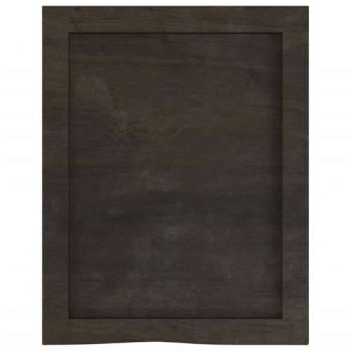 Kupaonska radna ploča tamnosmeđa 40x50x(2-6) cm tretirano drvo - Tamno smeđa 40 x 50 x 6 cm Cijena
