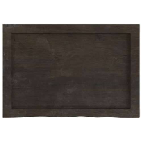 Kupaonska radna ploča tamnosmeđa 60x40x(2-6) cm tretirano drvo - Tamno smeđa 60 x 40 x 6 cm Cijena