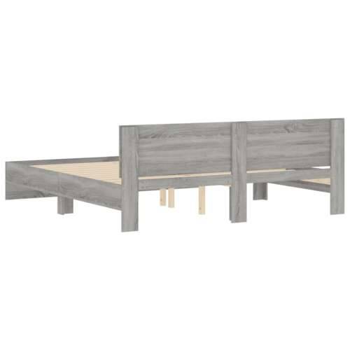 Okvir kreveta s uzglavljem siva boja hrasta 180 x 200 cm - Sivi hrast sonoma 180 x 200 cm Cijena