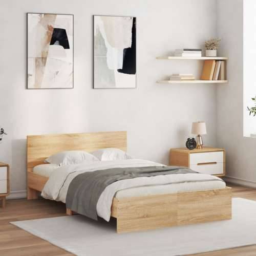 Okvir za krevet s uzglavljem boja hrasta 120x200 cm - sonoma hrast 120 x 200 cm Cijena