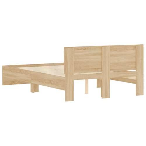 Okvir za krevet s uzglavljem boja hrasta 120x200 cm - sonoma hrast 120 x 200 cm Cijena