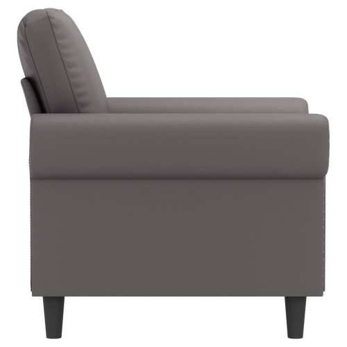 Fotelja siva 60 cm od umjetne kože - Siva 60 cm Cijena